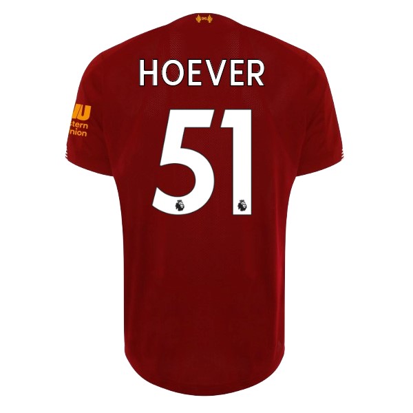 Camiseta Liverpool NO.51 Hoever 1ª Kit 2019 2020 Rojo